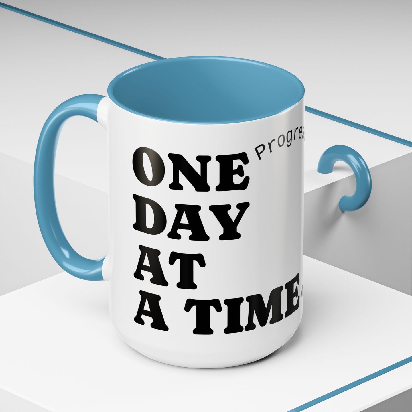 Motivational Coffee Mug, Progress Not Perfection, Inspirational Gift for Friends, Home Office Decor, Self-Care Reminder, Unique Mug