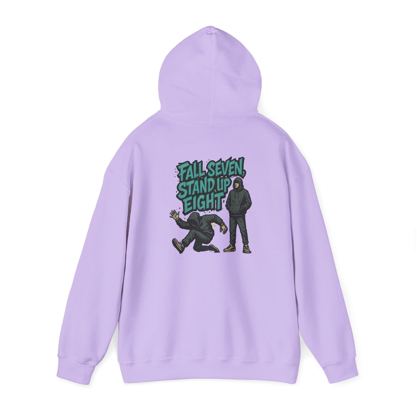 Motivational Quote Hoodie - Fall Seven, Stand Up Eight