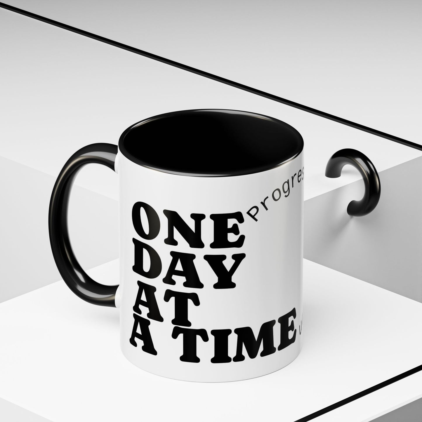 Motivational Coffee Mug, Progress Not Perfection, Inspirational Gift for Friends, Home Office Decor, Self-Care Reminder, Unique Mug