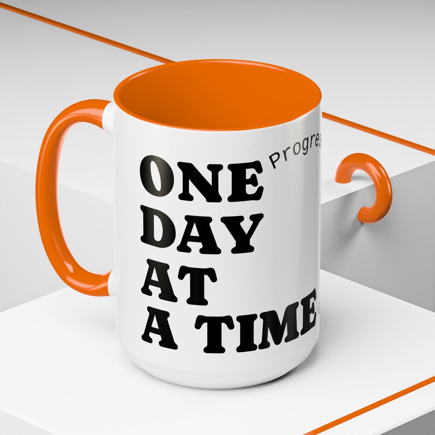 Motivational Coffee Mug, Progress Not Perfection, Inspirational Gift for Friends, Home Office Decor, Self-Care Reminder, Unique Mug