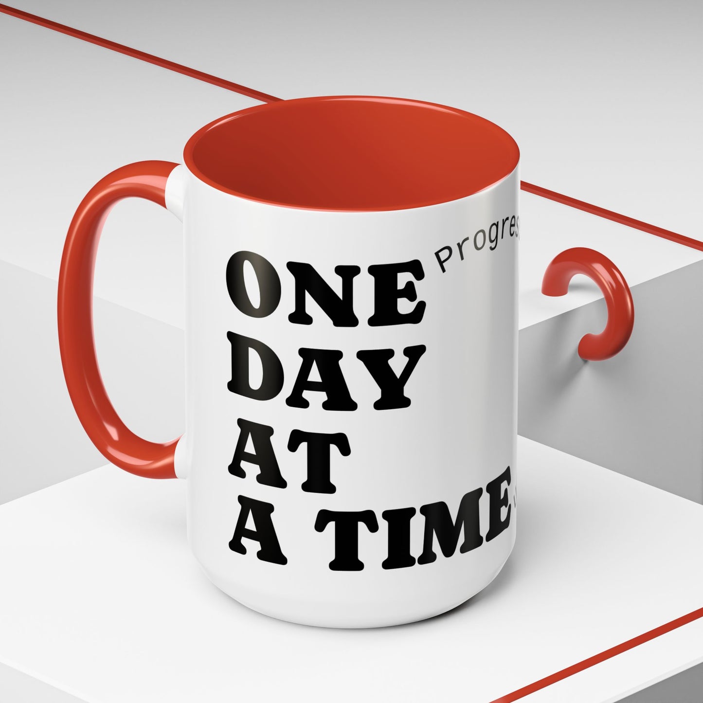 Motivational Coffee Mug, Progress Not Perfection, Inspirational Gift for Friends, Home Office Decor, Self-Care Reminder, Unique Mug