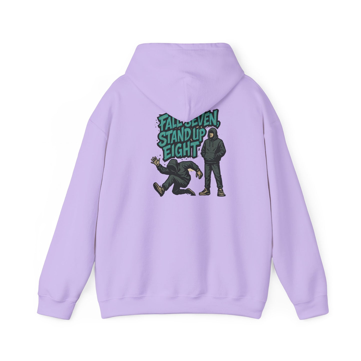 Motivational Quote Hoodie - Fall Seven, Stand Up Eight