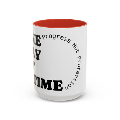 Motivational Coffee Mug, Progress Not Perfection, Inspirational Gift for Friends, Home Office Decor, Self-Care Reminder, Unique Mug