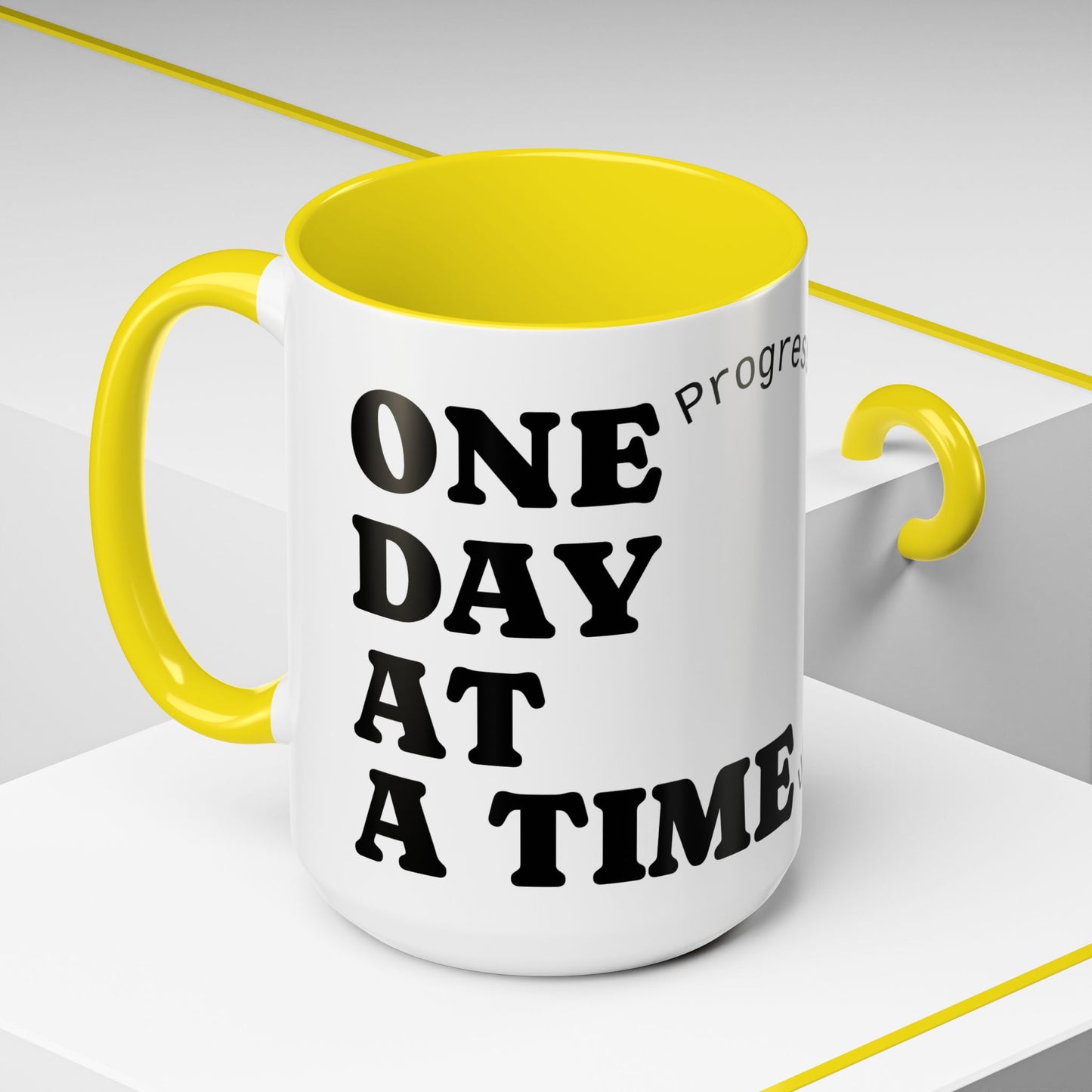 Motivational Coffee Mug, Progress Not Perfection, Inspirational Gift for Friends, Home Office Decor, Self-Care Reminder, Unique Mug