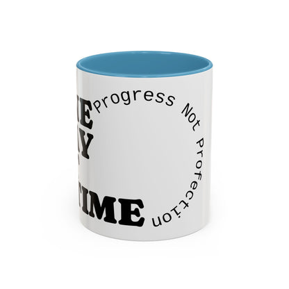 Motivational Coffee Mug, Progress Not Perfection, Inspirational Gift for Friends, Home Office Decor, Self-Care Reminder, Unique Mug