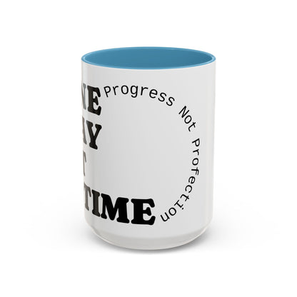 Motivational Coffee Mug, Progress Not Perfection, Inspirational Gift for Friends, Home Office Decor, Self-Care Reminder, Unique Mug