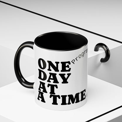 Motivational Coffee Mug, Progress Not Perfection, Inspirational Gift for Friends, Home Office Decor, Self-Care Reminder, Unique Mug