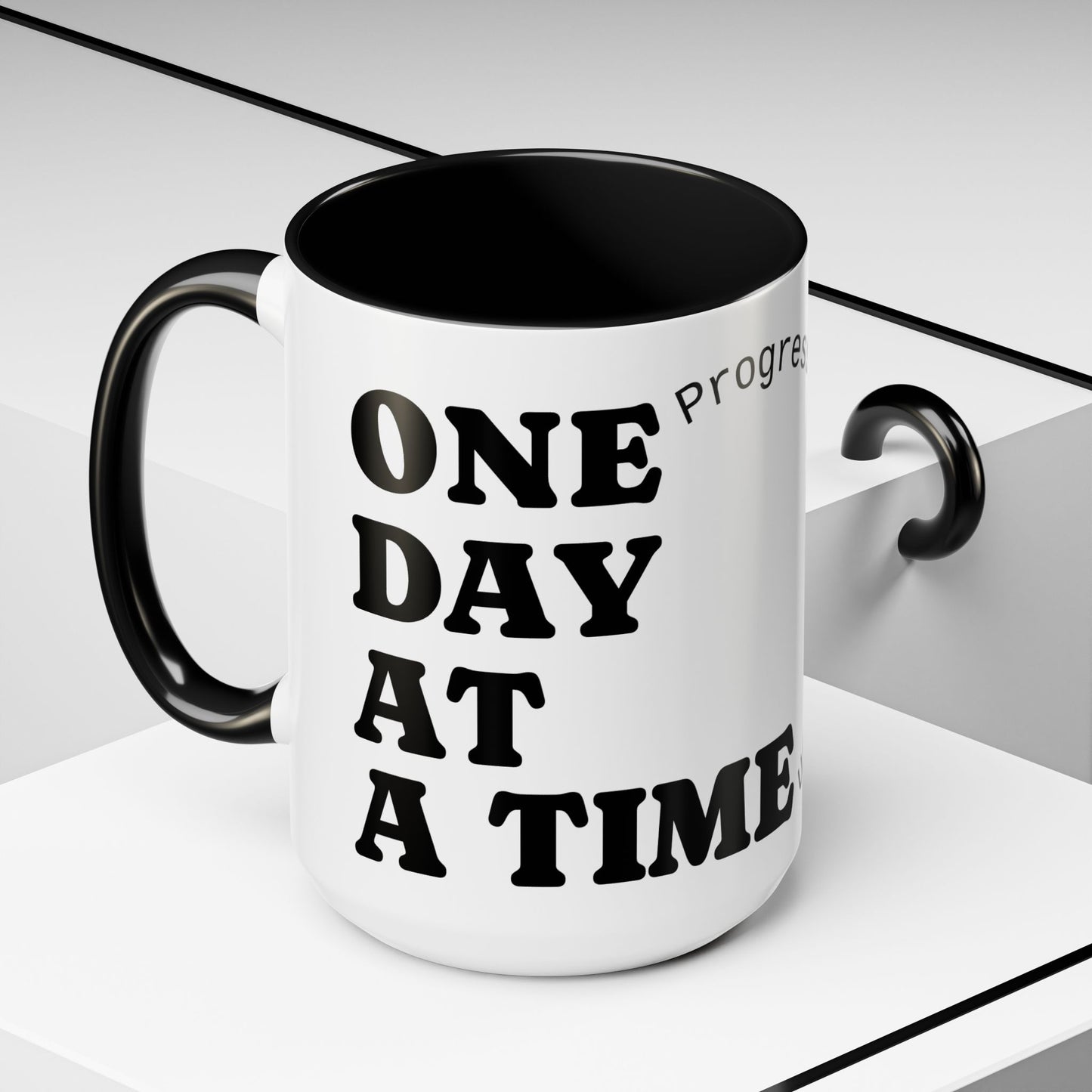 Motivational Coffee Mug, Progress Not Perfection, Inspirational Gift for Friends, Home Office Decor, Self-Care Reminder, Unique Mug