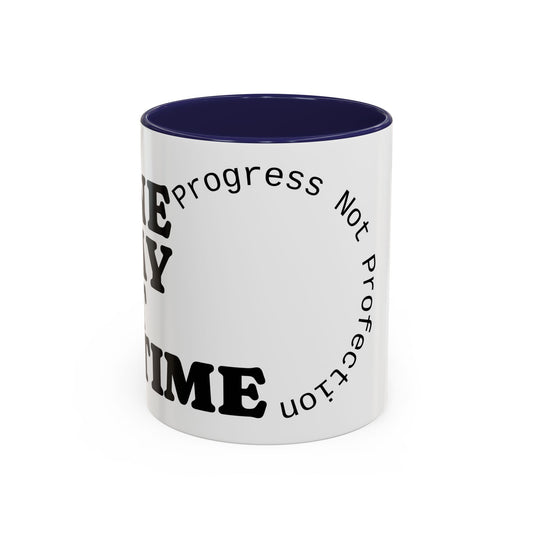 Motivational Coffee Mug, Progress Not Perfection, Inspirational Gift for Friends, Home Office Decor, Self-Care Reminder, Unique Mug
