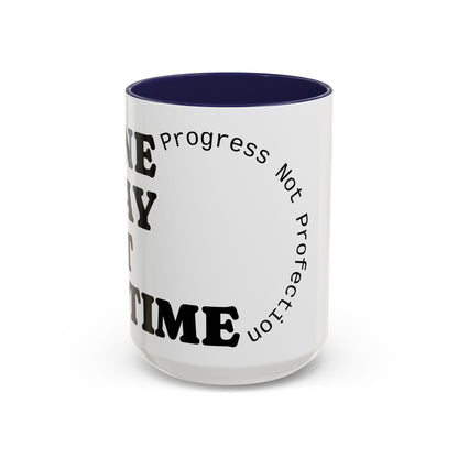 Motivational Coffee Mug, Progress Not Perfection, Inspirational Gift for Friends, Home Office Decor, Self-Care Reminder, Unique Mug