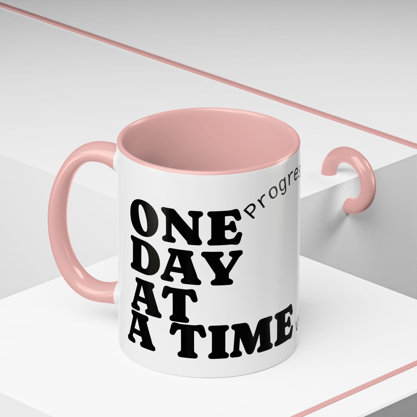 Motivational Coffee Mug, Progress Not Perfection, Inspirational Gift for Friends, Home Office Decor, Self-Care Reminder, Unique Mug