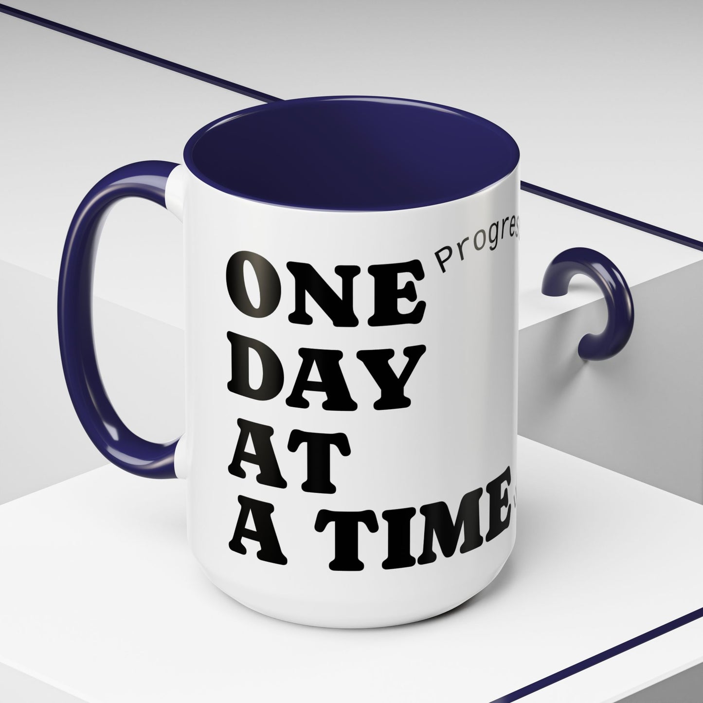 Motivational Coffee Mug, Progress Not Perfection, Inspirational Gift for Friends, Home Office Decor, Self-Care Reminder, Unique Mug