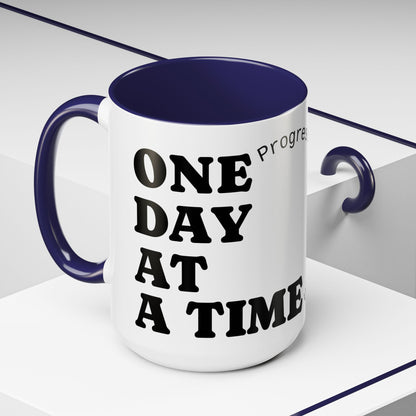 Motivational Coffee Mug, Progress Not Perfection, Inspirational Gift for Friends, Home Office Decor, Self-Care Reminder, Unique Mug