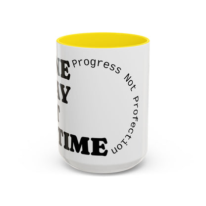 Motivational Coffee Mug, Progress Not Perfection, Inspirational Gift for Friends, Home Office Decor, Self-Care Reminder, Unique Mug
