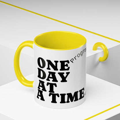 Motivational Coffee Mug, Progress Not Perfection, Inspirational Gift for Friends, Home Office Decor, Self-Care Reminder, Unique Mug