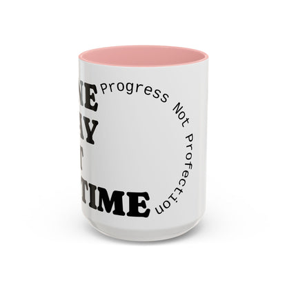 Motivational Coffee Mug, Progress Not Perfection, Inspirational Gift for Friends, Home Office Decor, Self-Care Reminder, Unique Mug