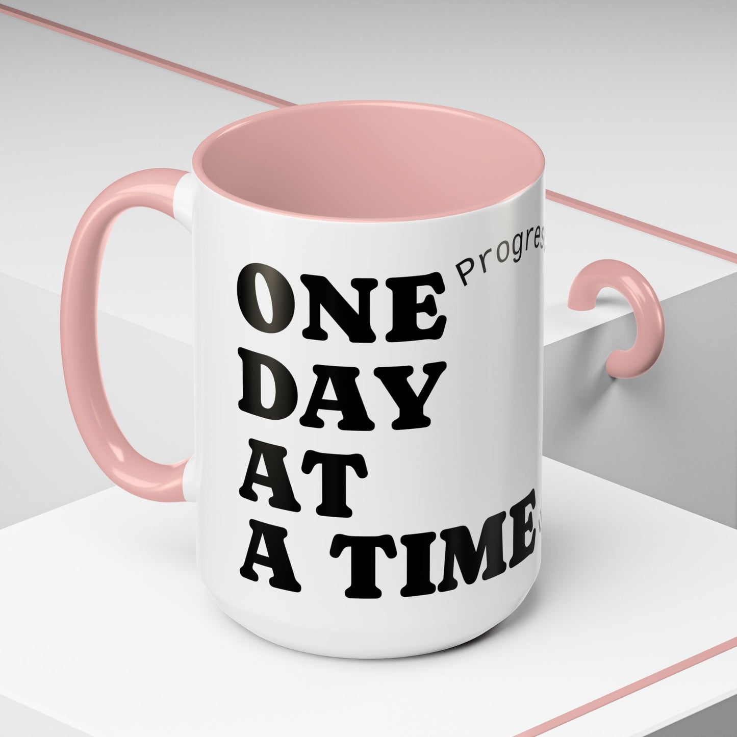 Motivational Coffee Mug, Progress Not Perfection, Inspirational Gift for Friends, Home Office Decor, Self-Care Reminder, Unique Mug