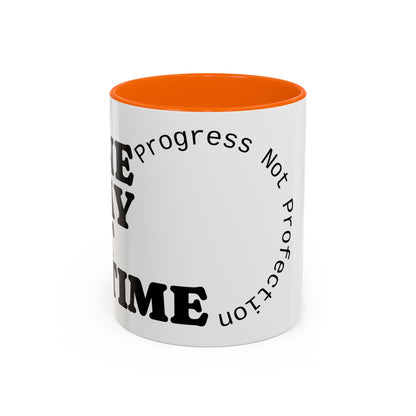 Motivational Coffee Mug, Progress Not Perfection, Inspirational Gift for Friends, Home Office Decor, Self-Care Reminder, Unique Mug