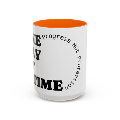 Motivational Coffee Mug, Progress Not Perfection, Inspirational Gift for Friends, Home Office Decor, Self-Care Reminder, Unique Mug